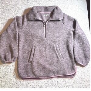 Madewell Polartec Quarter Zip Pullover| Outdoorsy| Granola| Lilac|Medium